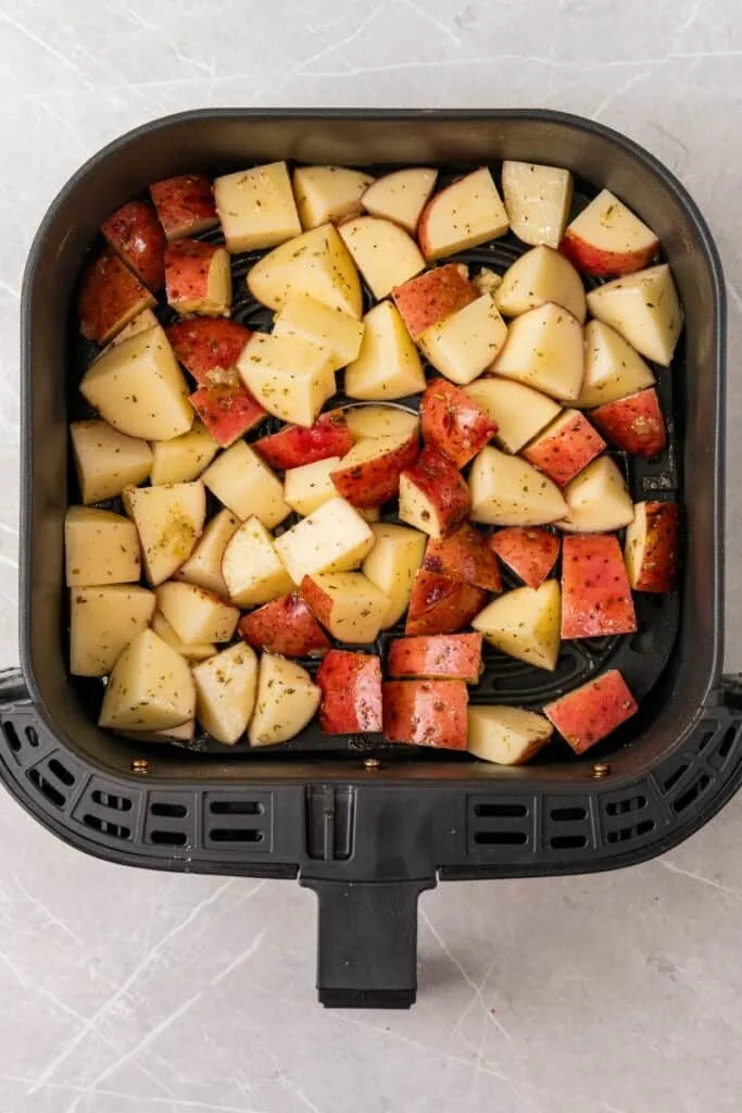 air fryer red potatoes step by step