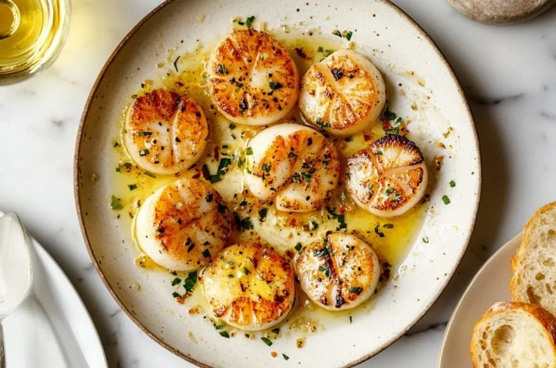 air fryer scallops with garlic butter