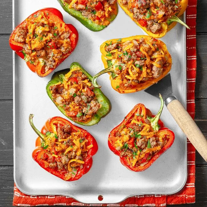 air fryer stuffed peppers ground turkey
