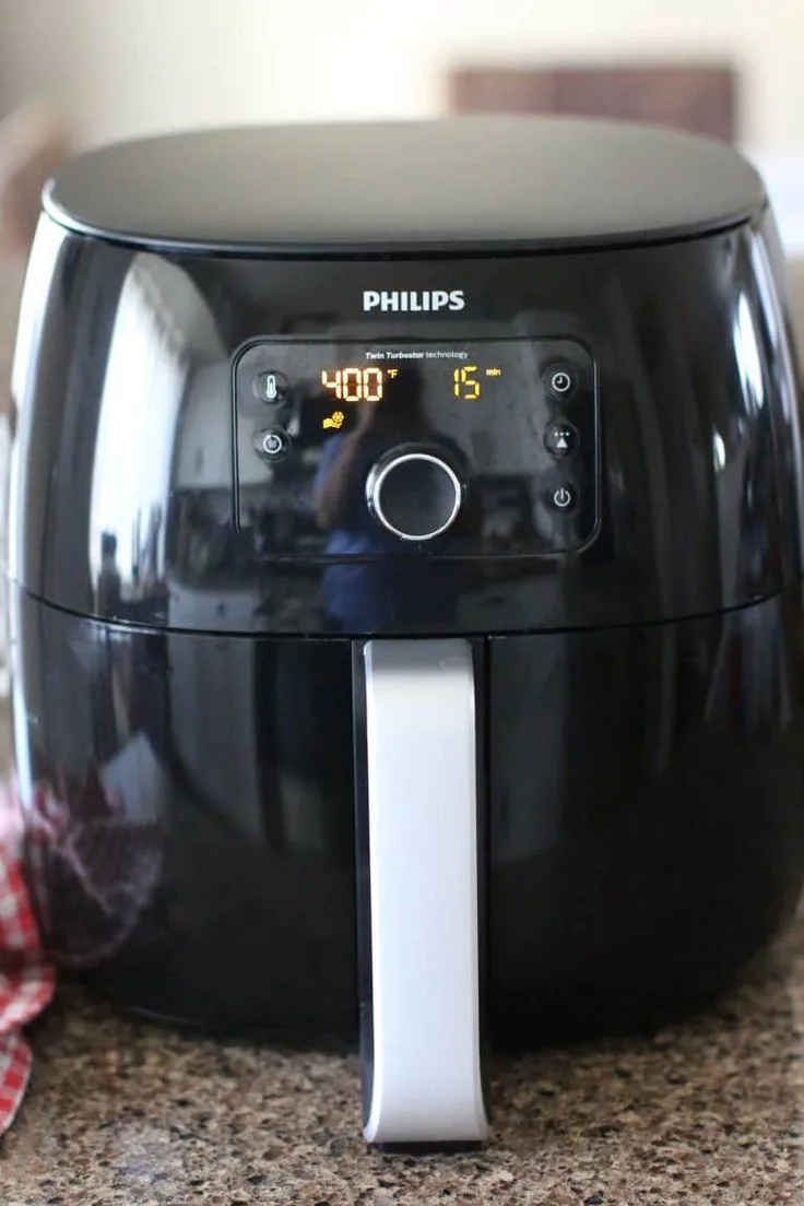 air fryer temperature dial set to 400