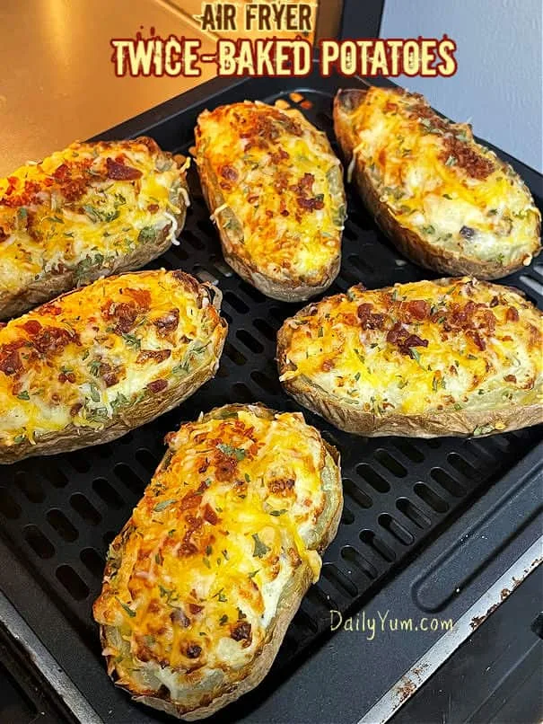 air fryer twice baked potatoes recipe