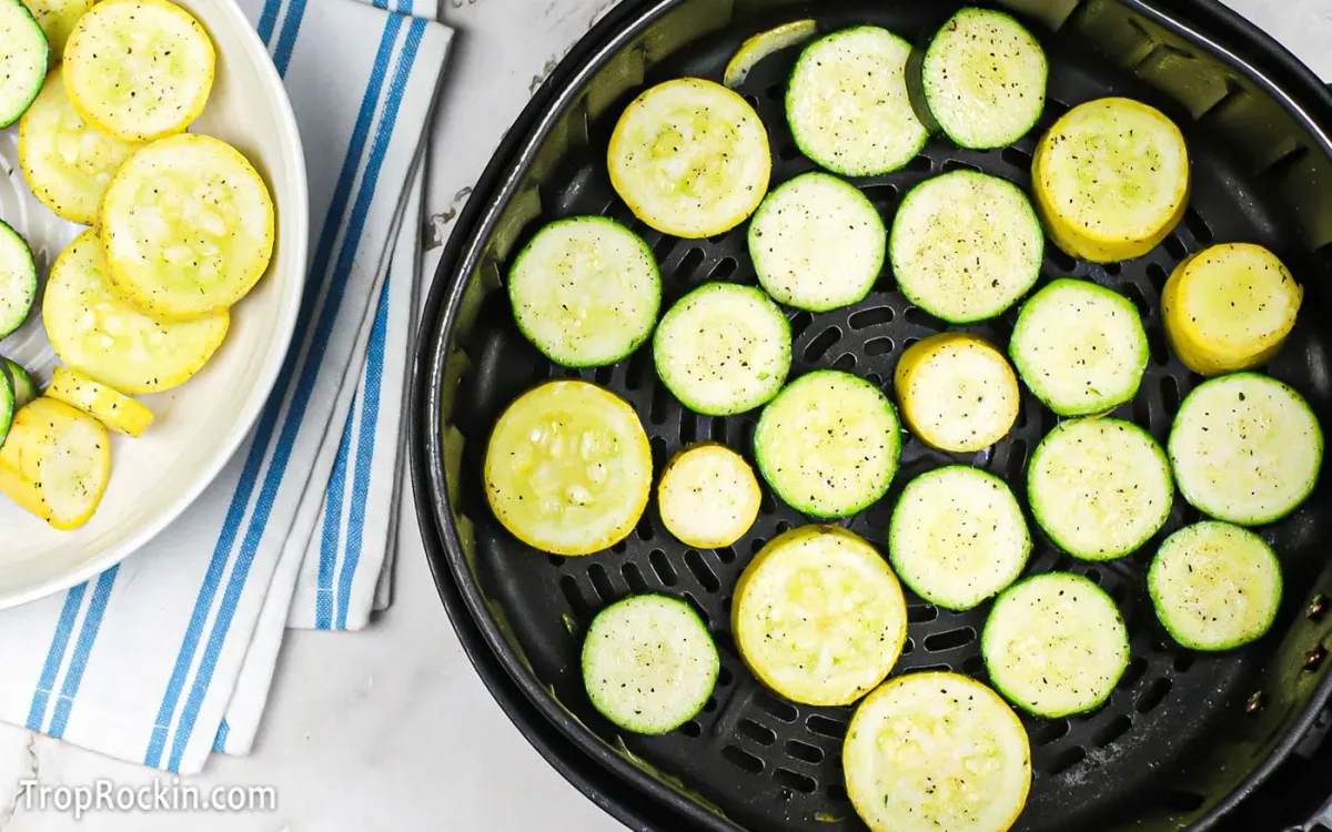 basic air fryer zucchini recipe finished result