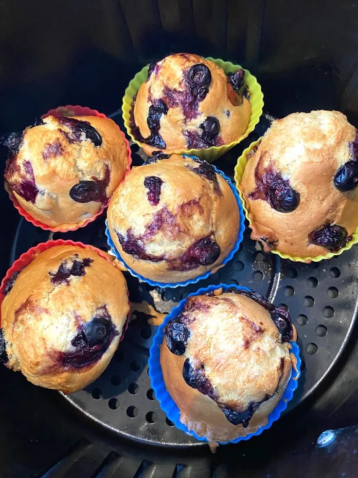 blueberry air fryer muffins