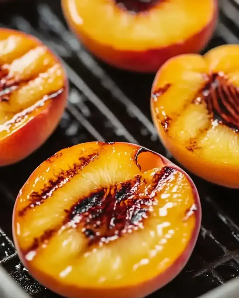 caramelized peaches