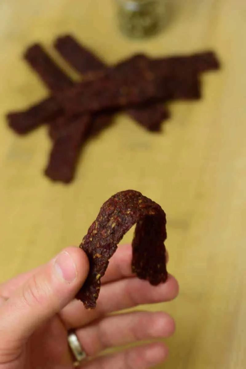 checking jerky doneness