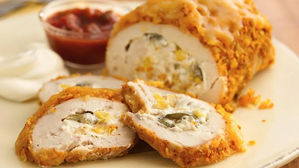 chicken cordon bleu roll assembly
