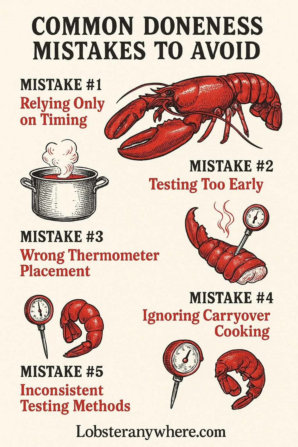 cooked lobster internal temperature