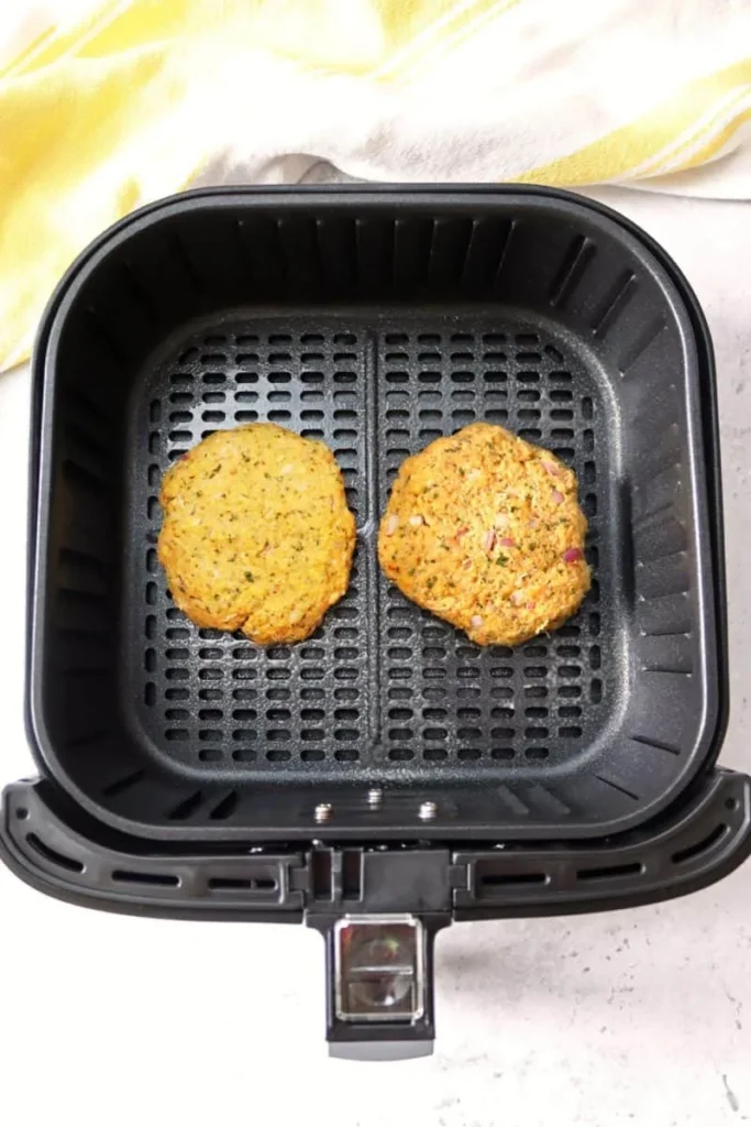 crab cakes in air fryer basket