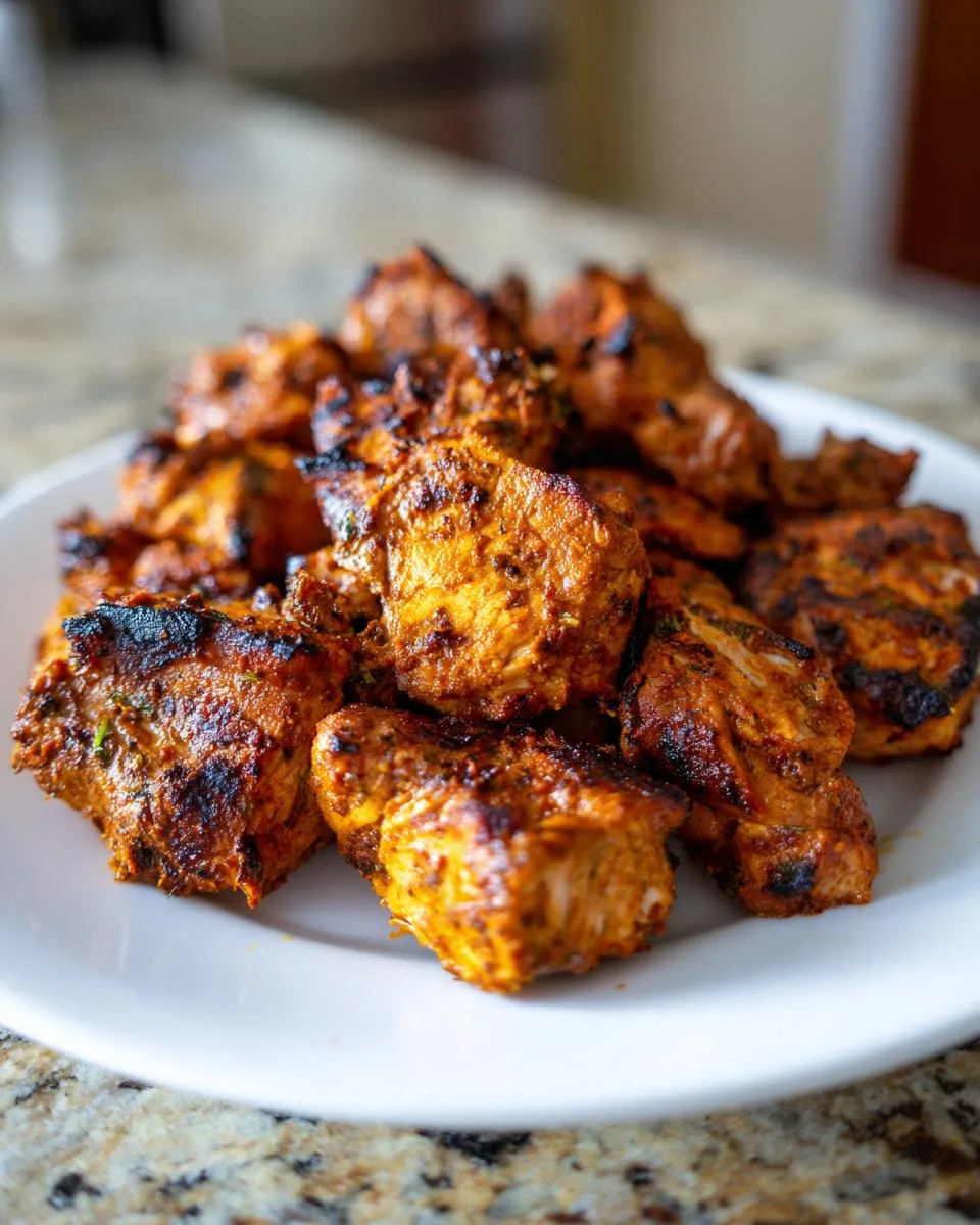 crispy charred chicken shawarma