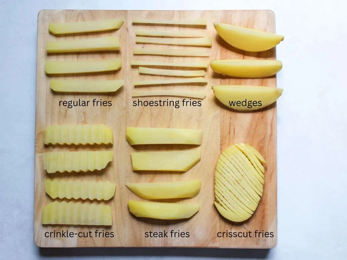 french fry cuts comparison