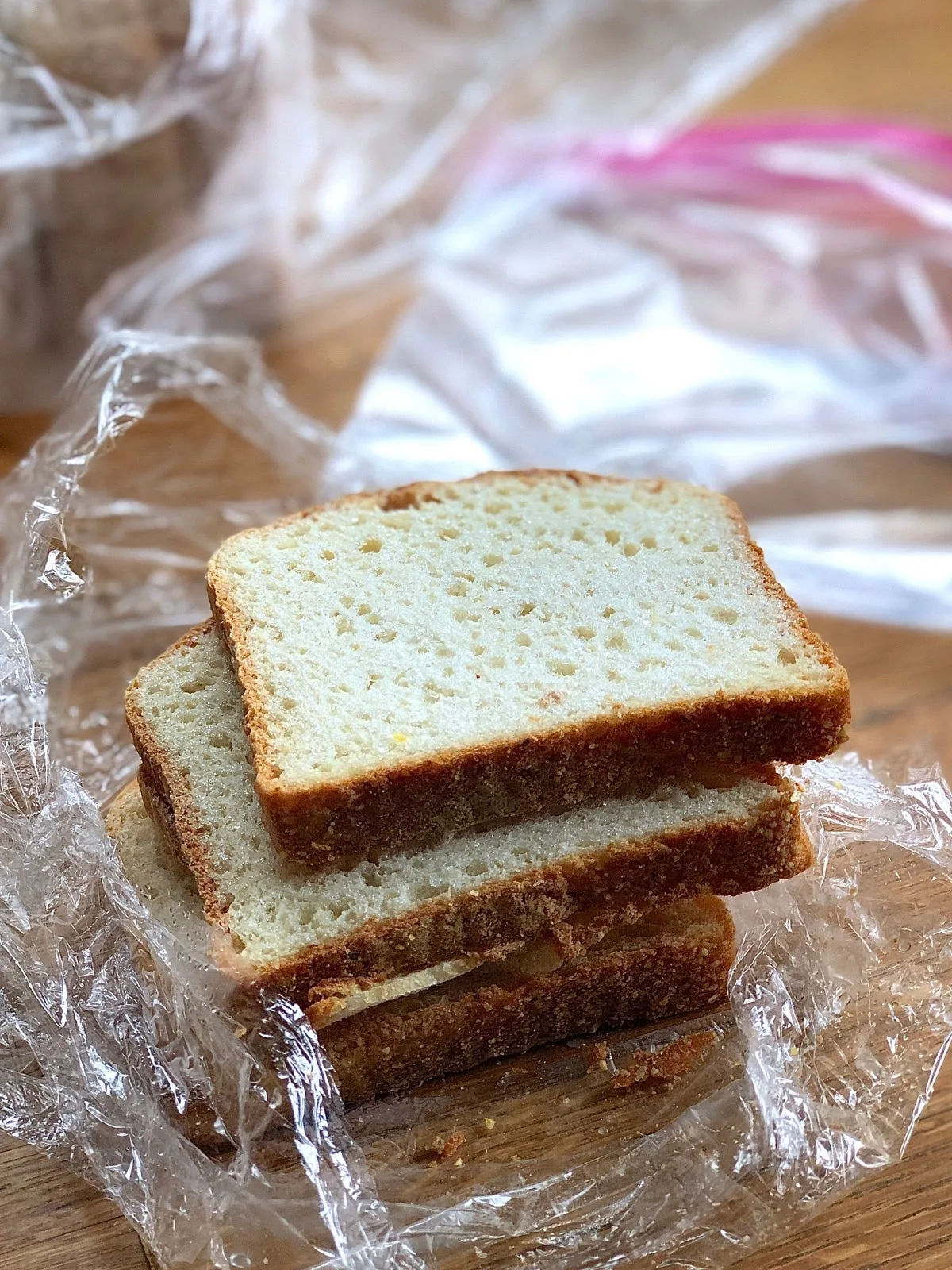 frozen bread slice
