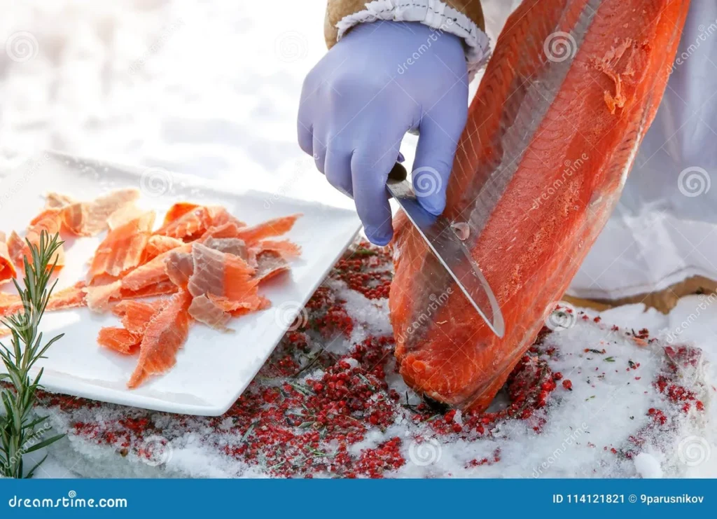 frozen salmon fillets