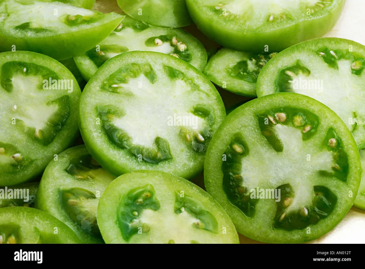 green tomato slices