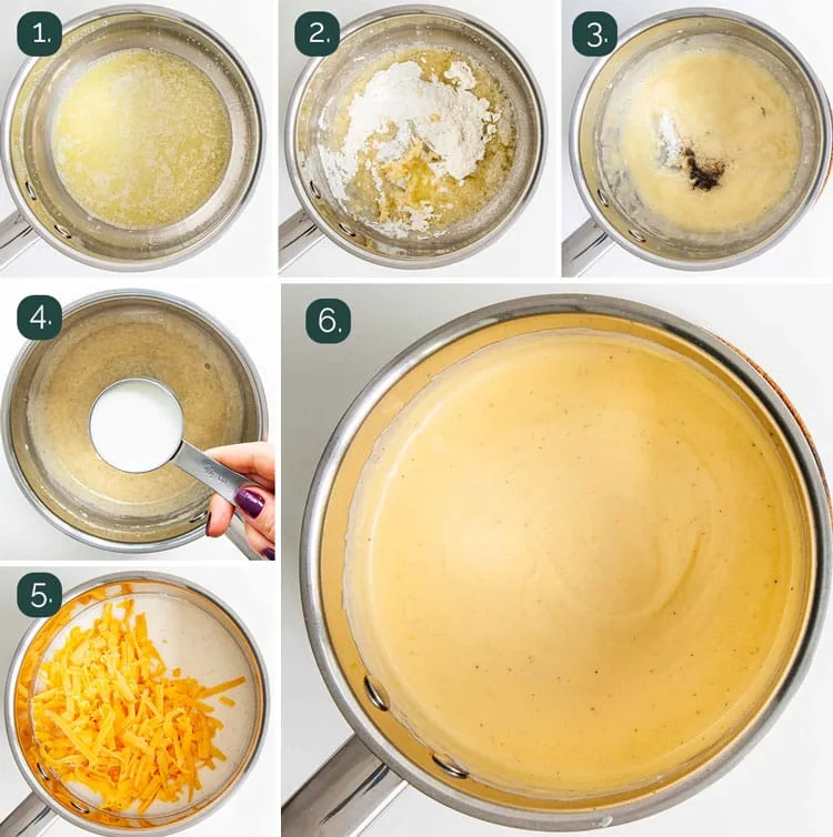 making cheese sauce