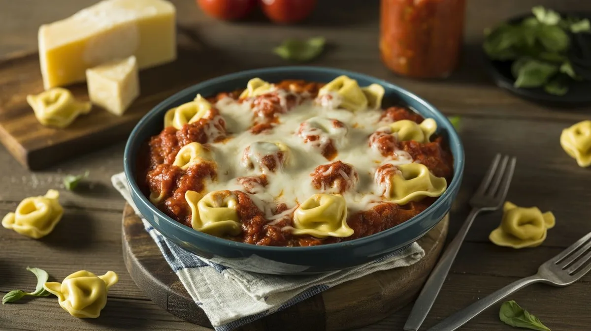 marinara dipping sauce with tortellini