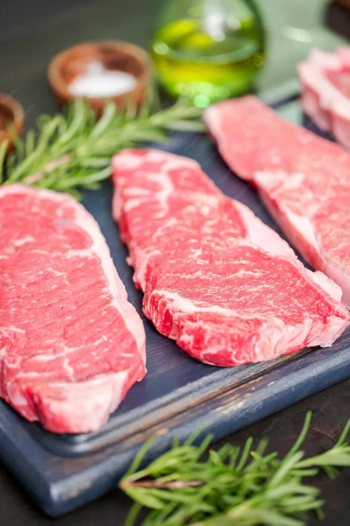 new york strip steak raw