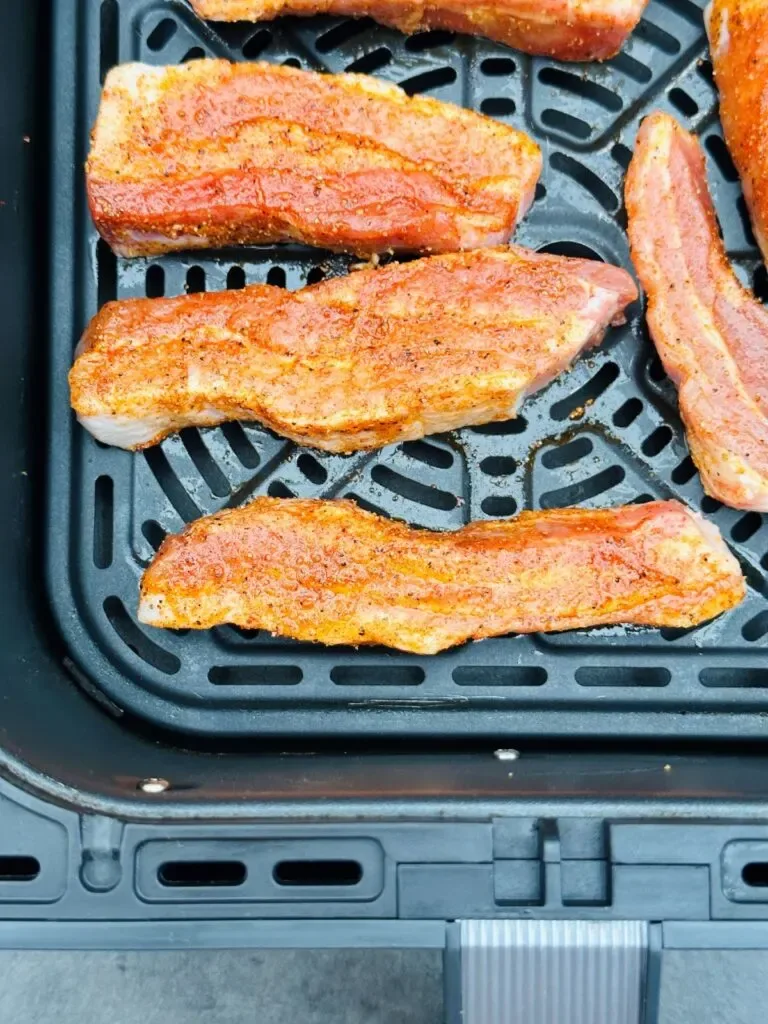 pork belly in air fryer basket