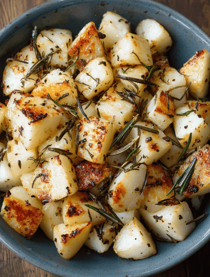 roasted turnip cubes herbs air fryer