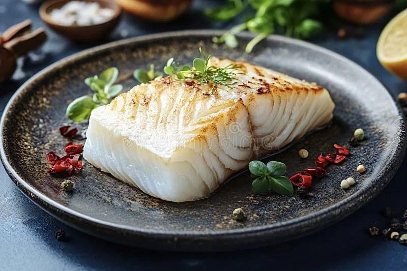 seasoning and oil on fish