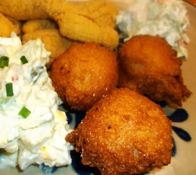 serving hush puppies sides