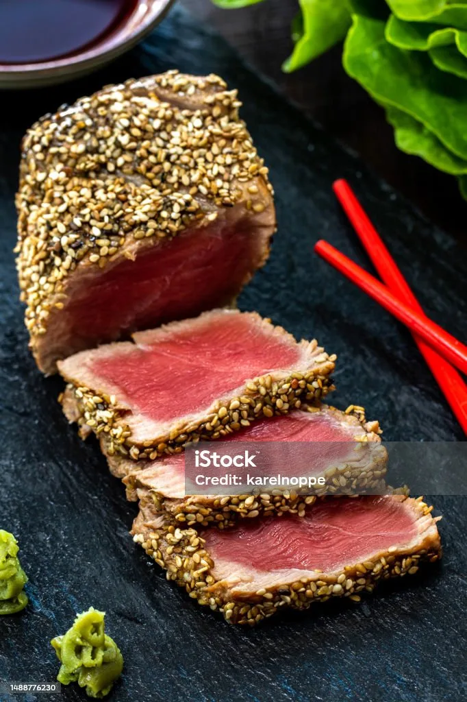 sesame crusted tuna steak