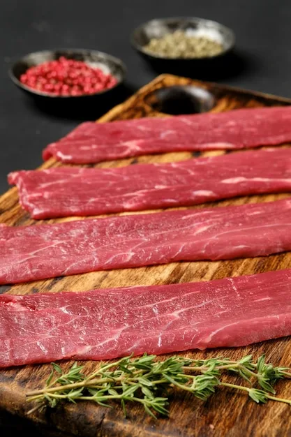 slicing beef for jerky