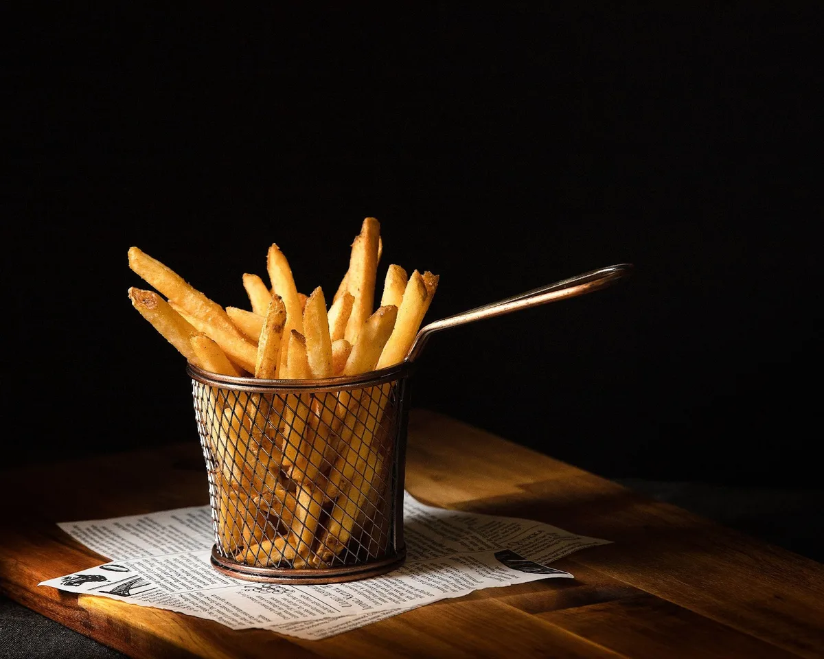 soggy frozen fries next to crispy ones