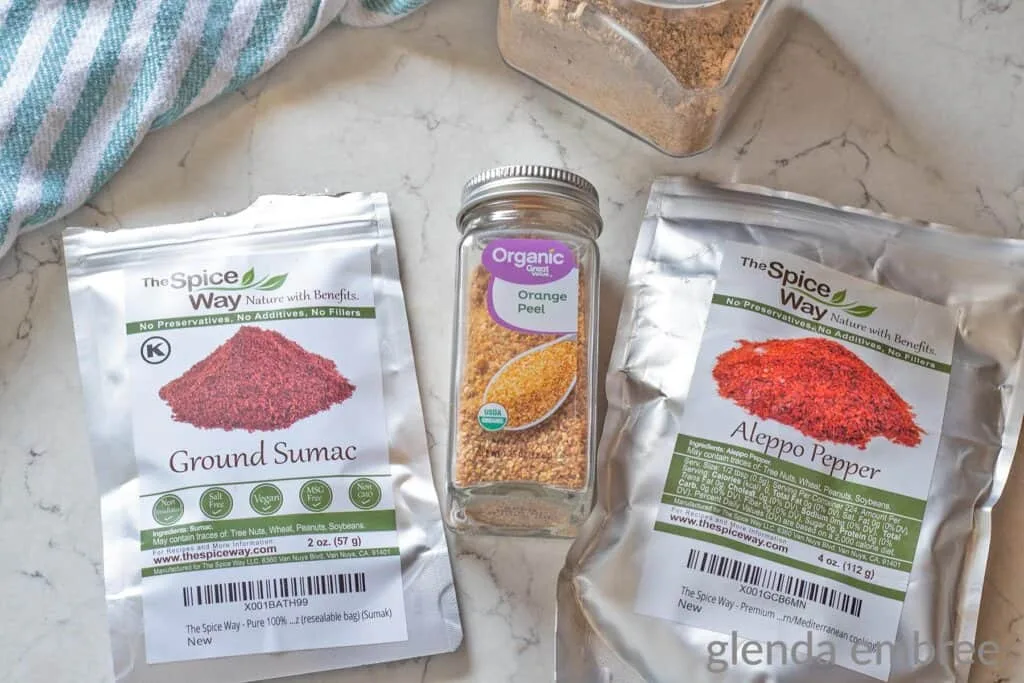 Sumac and dried citrus peel