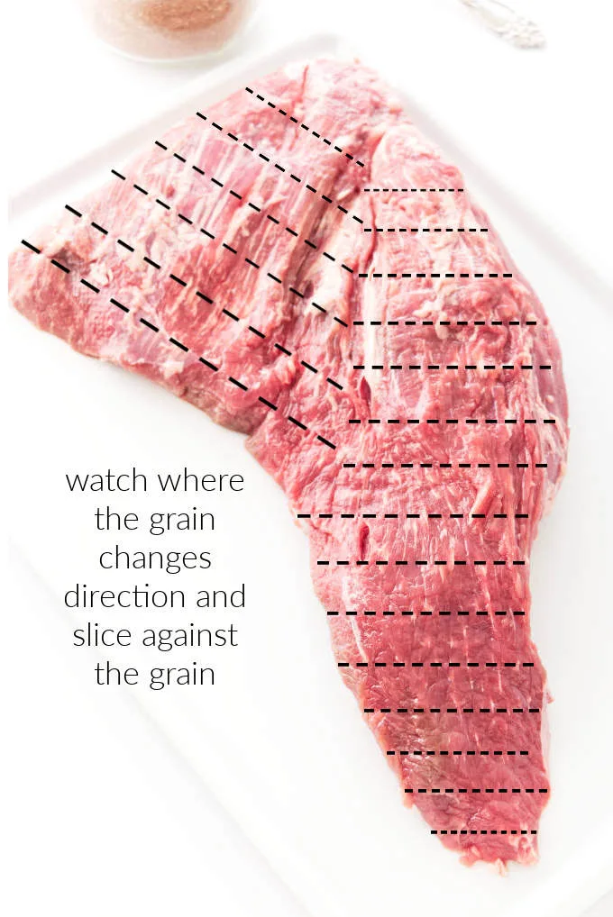 tri tip grain direction